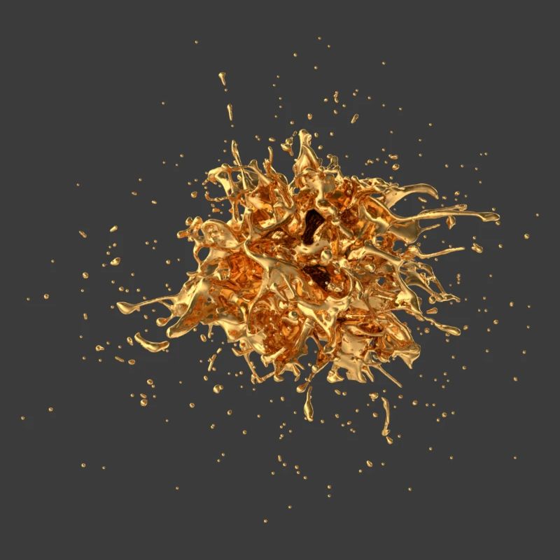 Gold Spritzer 3D - Éclaboussures