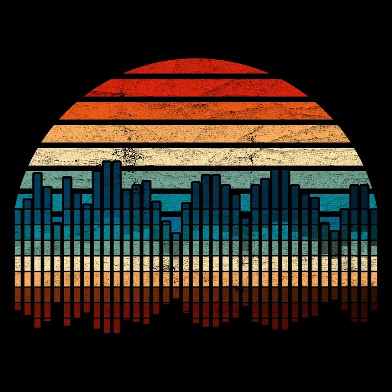 Musician Gift Retro Soundwave