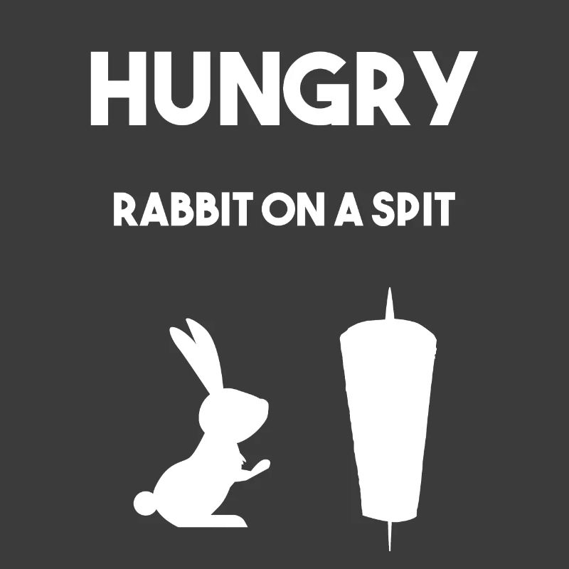 Rabbit on a spit withe