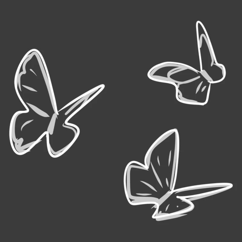 butterflies flying symbol pattern