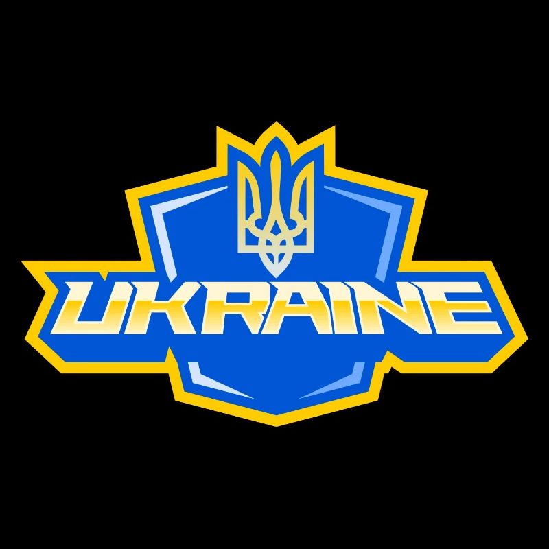 Logo de l’Ukraine support jaune bleu