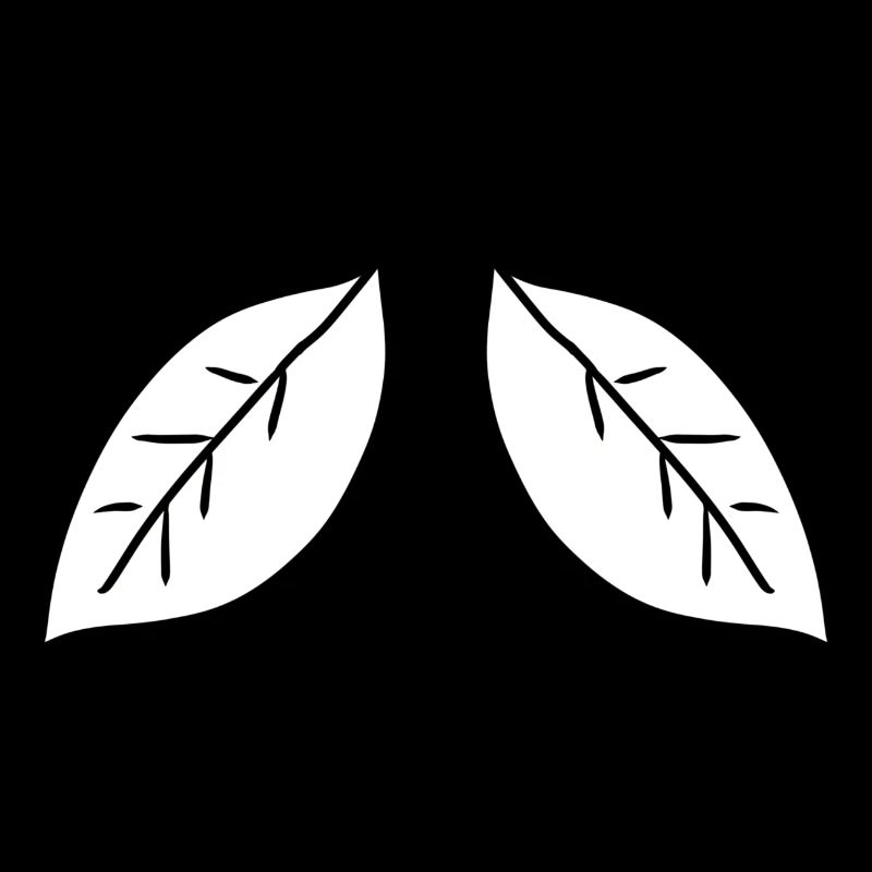 zwei Blätter blatt symbol