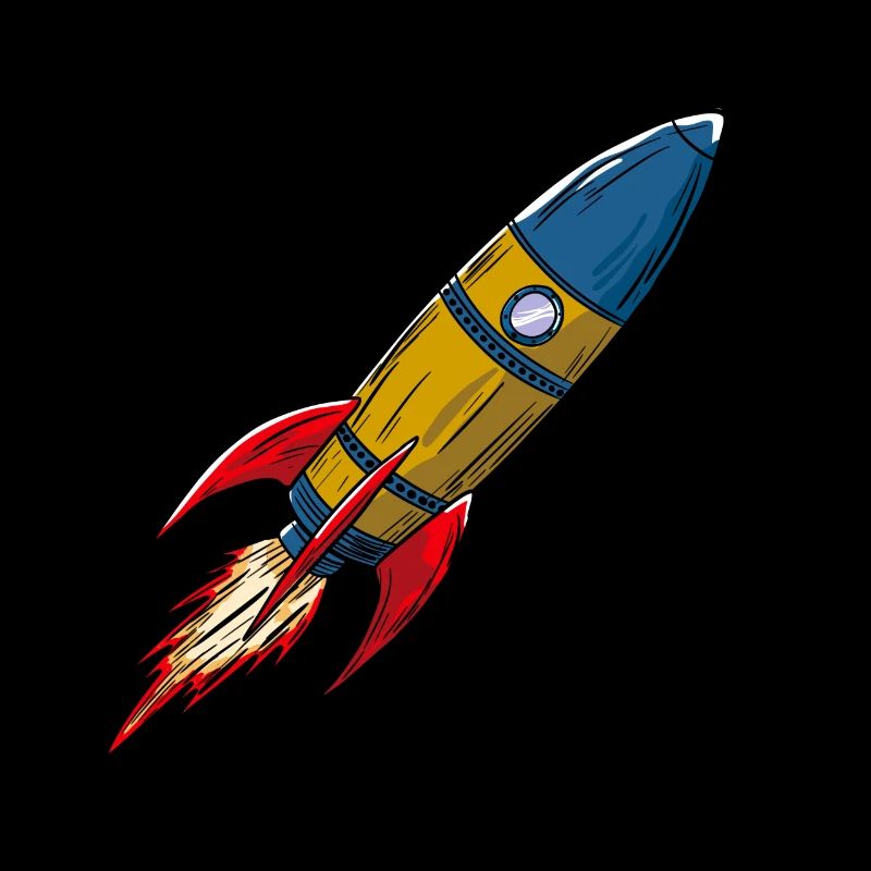 Fliegende Rakete Raumschiff
