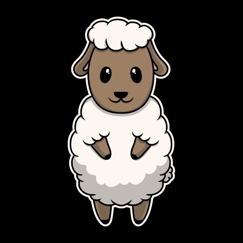 Süßes Tier Baby Schaf Schäfchen Lamm Lämmchen