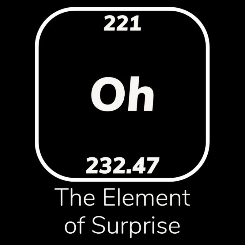 Oh l’élément de surprise