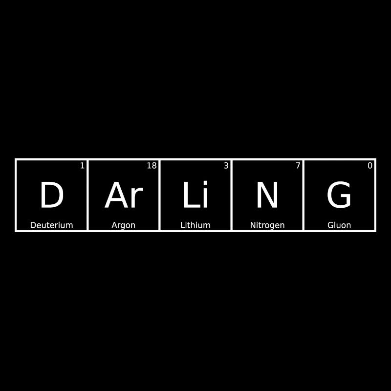 Darling Nom Prénom Chimie Tableau périodique Élément