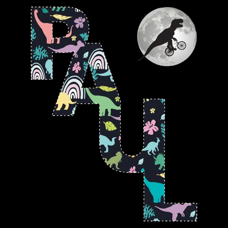 PAUL - Beautiful boy name with dinosaur