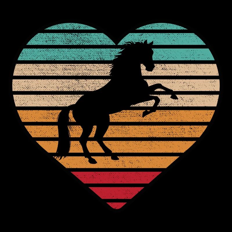 Pferde Reiter Retro Vintage Design