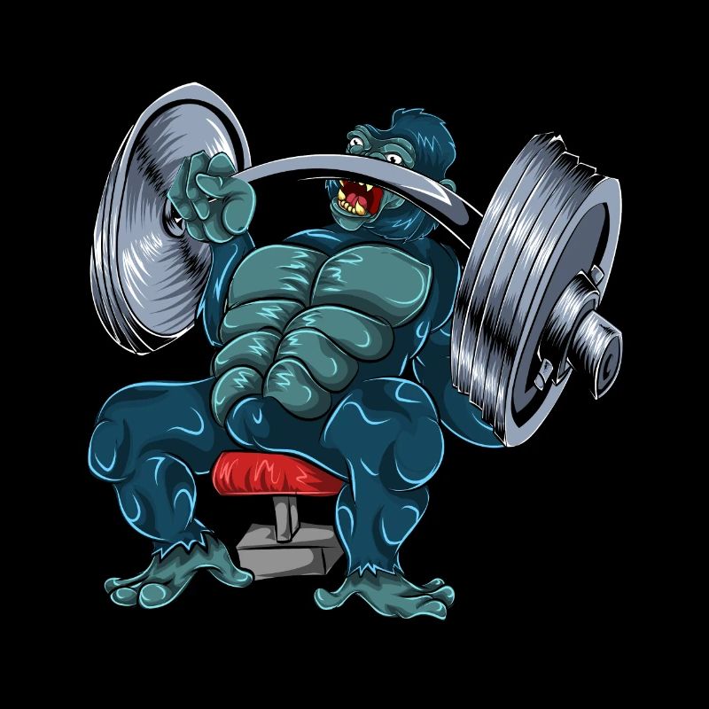 Gorilla monkey bench press