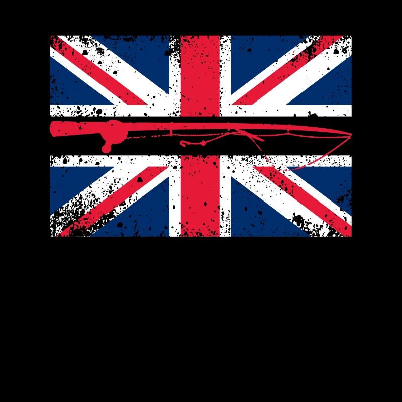 Pêcheur de drapeau de la Grande-Bretagne et British Union Jack