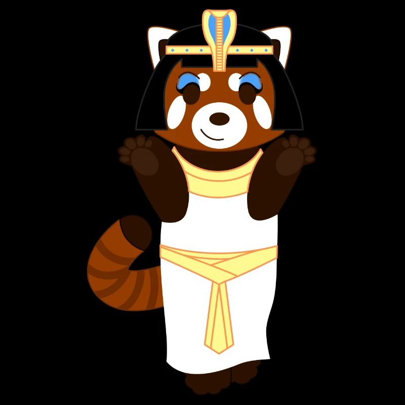 Red panda disguised as Cleopatra
