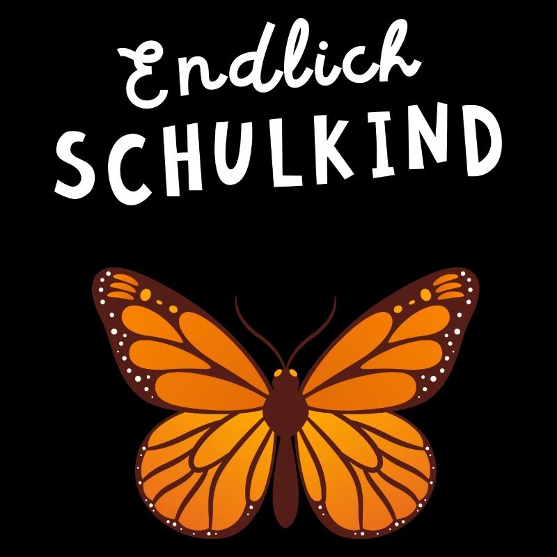 Endlich Schulkind Schmetterling Einschulung