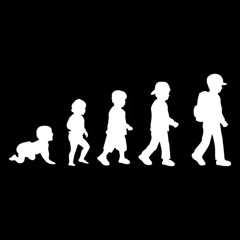 Evolution Schulkind Junge