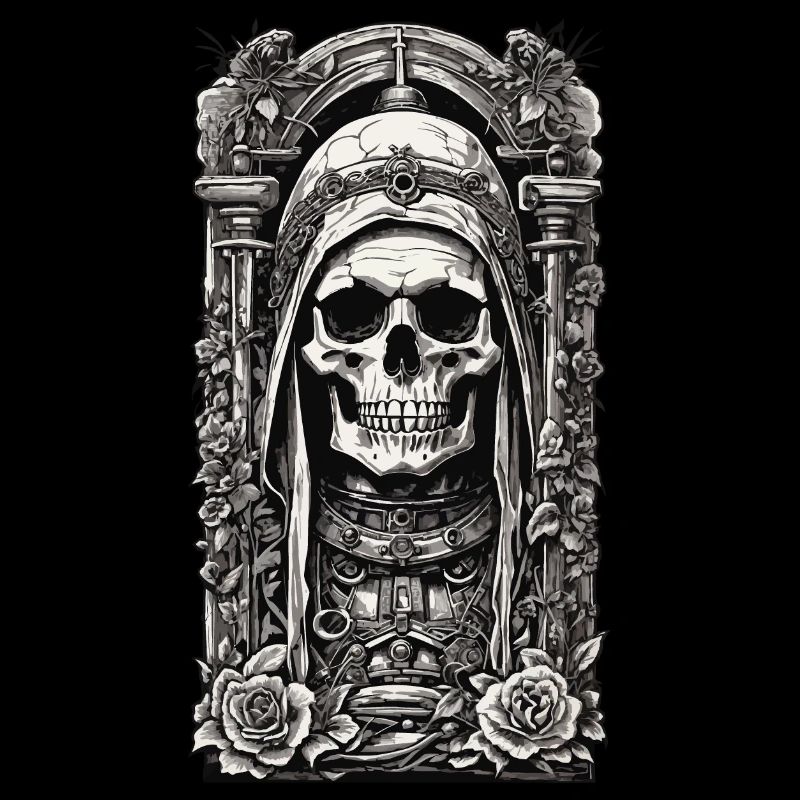 Gothic Elegance Skeleton Vintage Monument