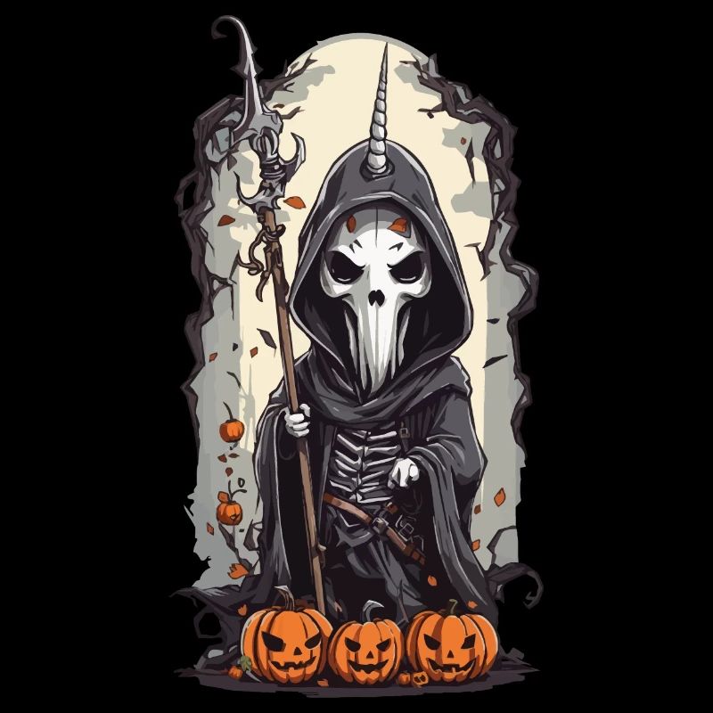 Dark Unicorn Magical Gothic Halloween Spell
