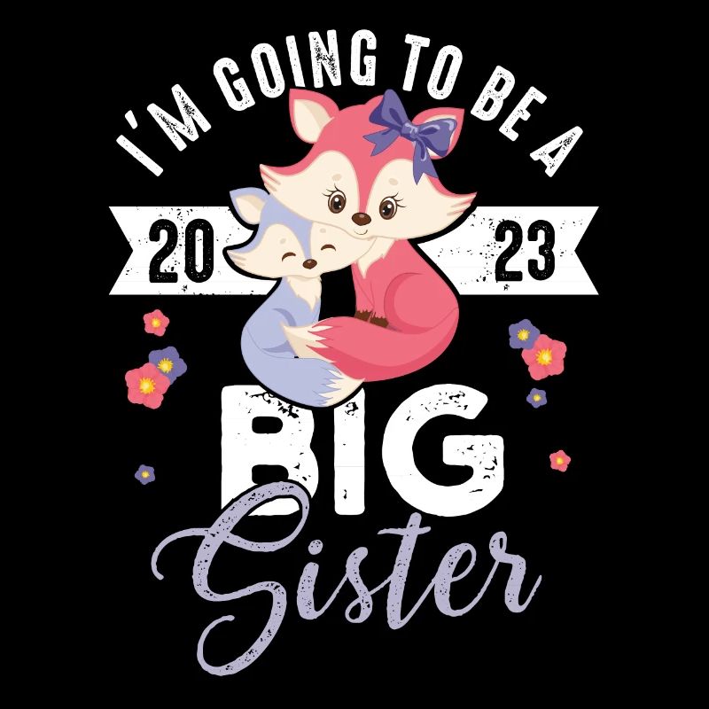 Ich werde große Schwester 2023 Fuchs Baby Mädchen