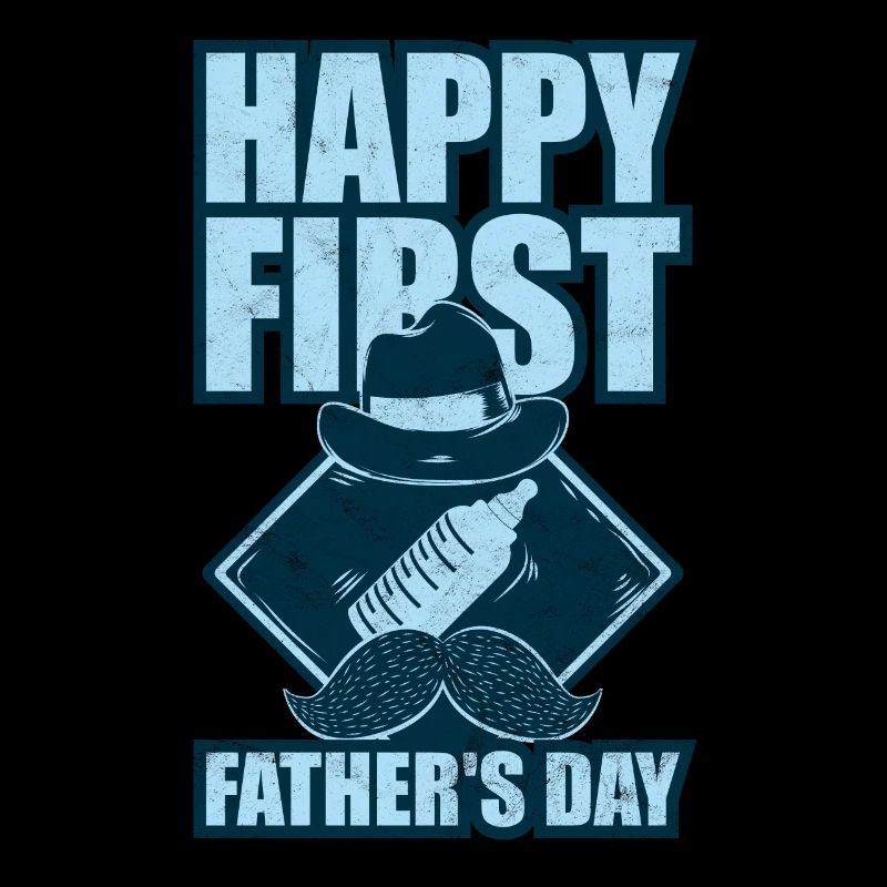 Vater Sohn 1. Vatertag Papa Spruch Tshirt