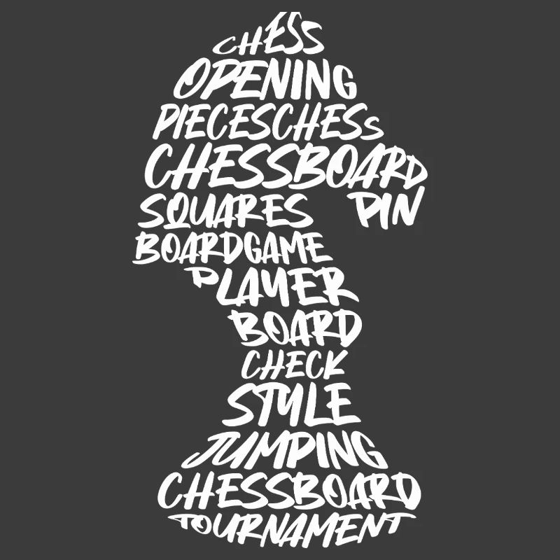 Chess Pieces Typography Chess Player Chess