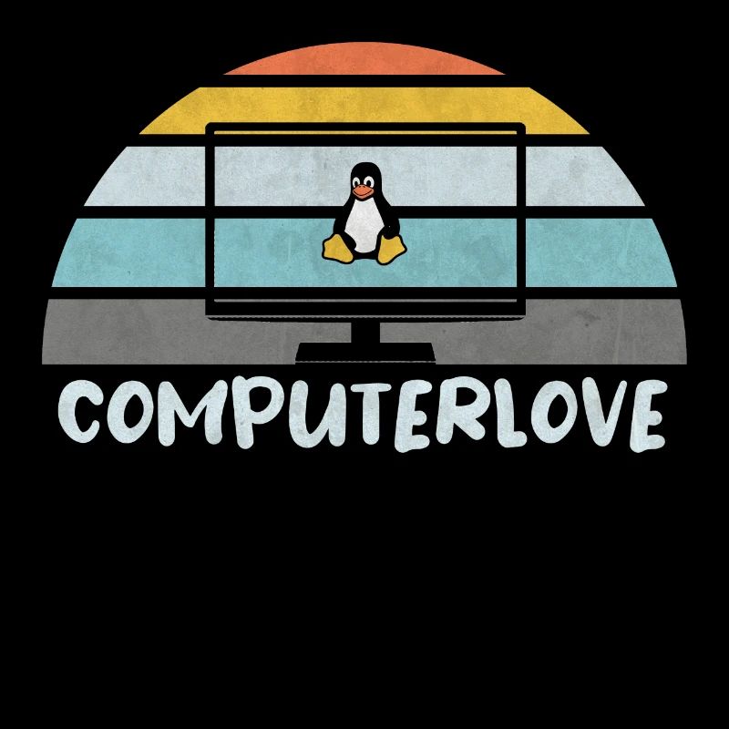 LINUX PENGUIN PROGRAMMER TUX PC COMPUTERLOVE