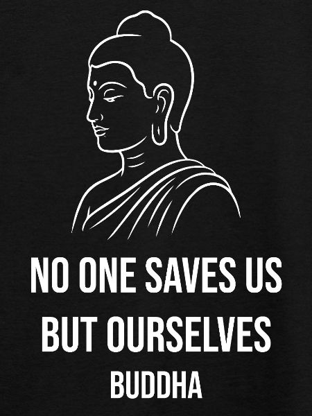 Buddha Self-Reliance Line Art