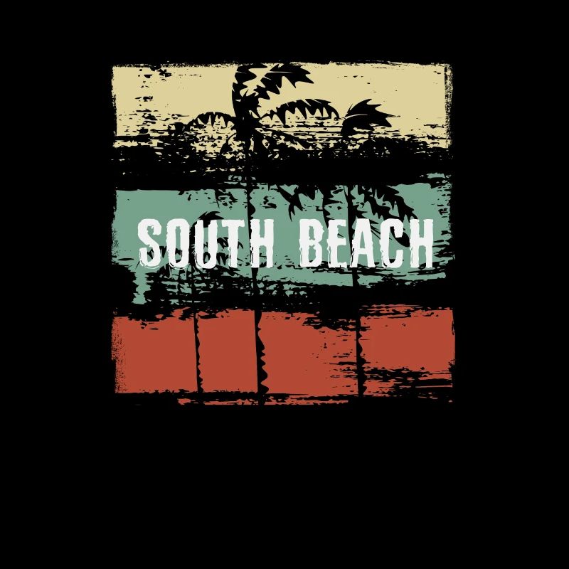 South Beach Florida Artistic Vacation Souvenir
