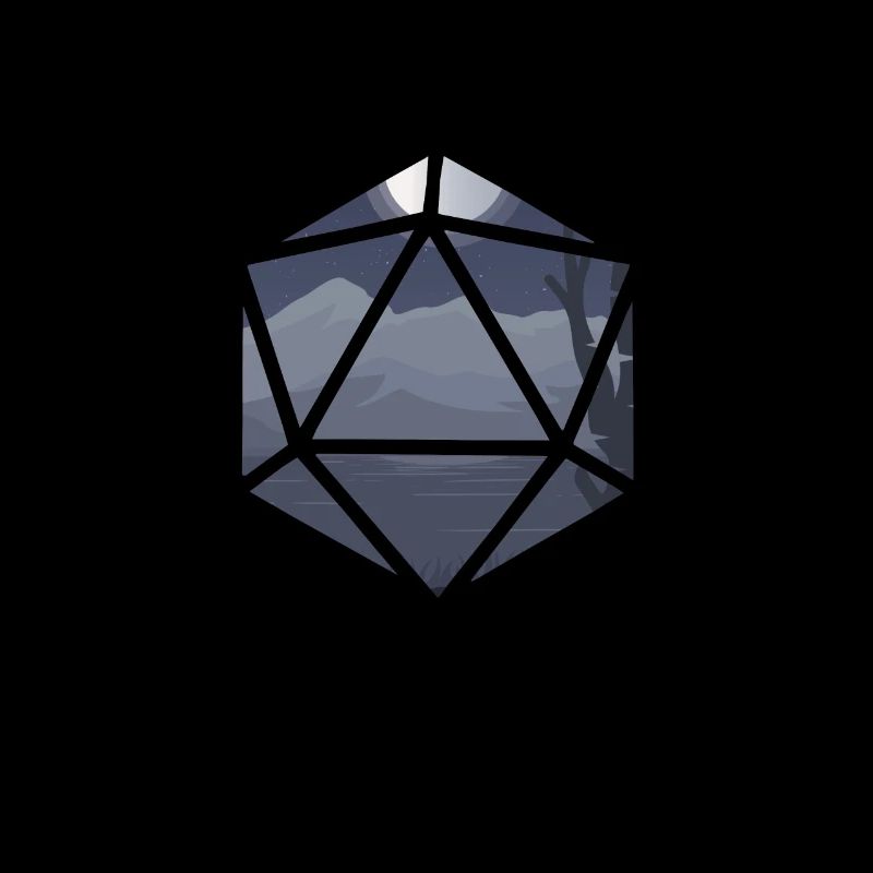 Cube de forêt au clair de lune