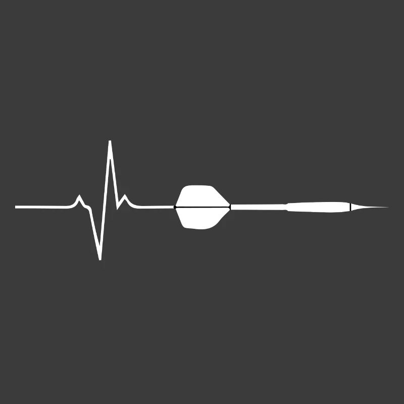 Conception d'ECG de coeur de flèche de fléchettes pour l'arbre de joueurs de fléchettes