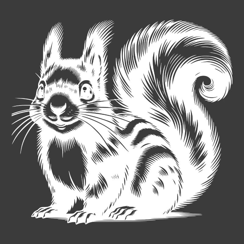 Realistic Squirrel Tattoo Drawing