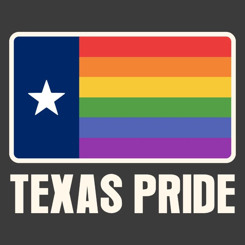 Conception du drapeau arc-en-ciel du Texas pour les Texans LGBT +