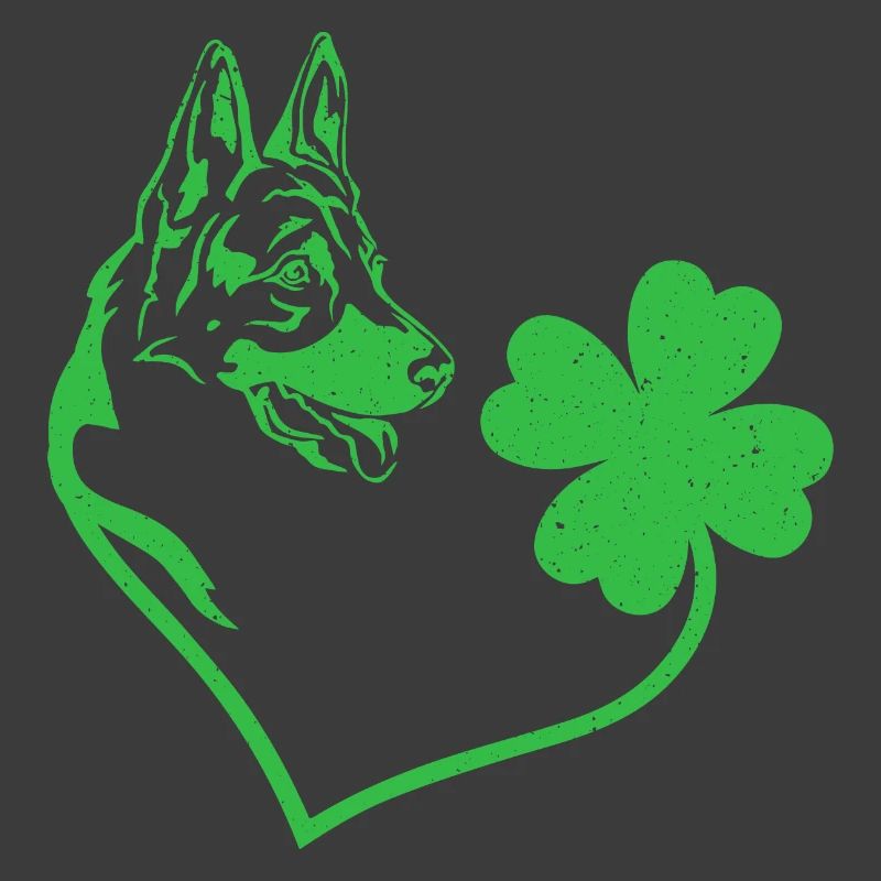 German Shepherd Cloverleaf Heart Cloverleaf