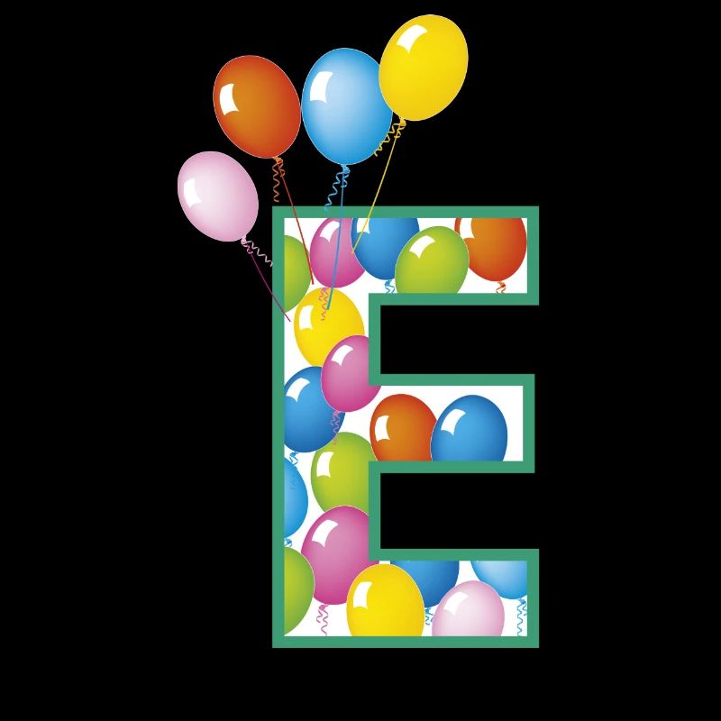 letter E balloons