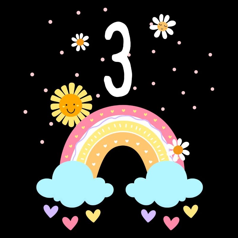 Ich bin schon drei Blumen 3 Regenbogen