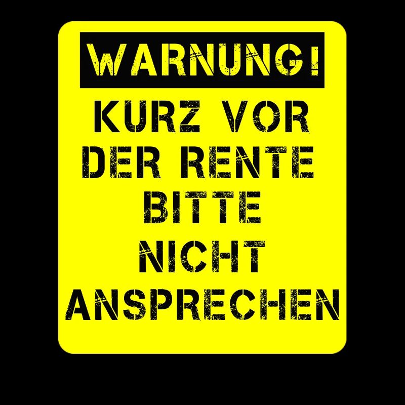 Warnung Rente Ruhestand Pension Rentner Geschenk