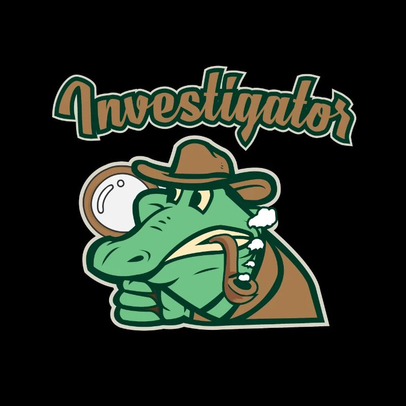 Crocodile Aligator Gift Idea Private Investigator