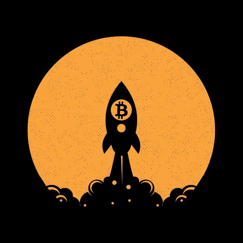 Bitcoin Kryptowährung Krypto Rakete