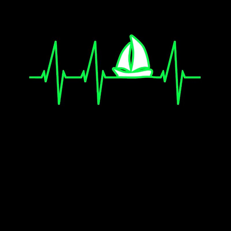Sailboat Heartbeat of a skipper while sailing