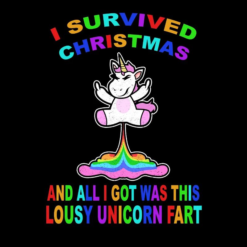 Furzendes Einhorn Mittelfinger Einhorn Xmas