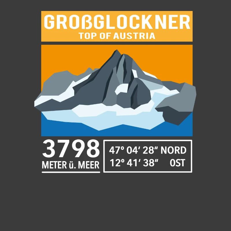 Grossglockner 3798m Low Poly Mountain Summit Autriche