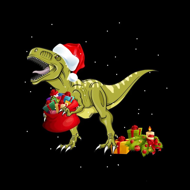 Dino avec bonnet de Noël pour Noël