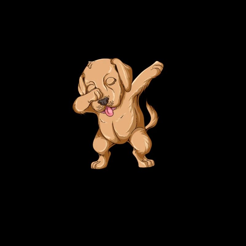 A dabbing retriever, Labrador or Beagle puppy