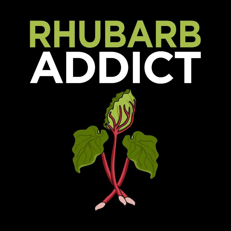 Rhubarb Addict Fun Pun