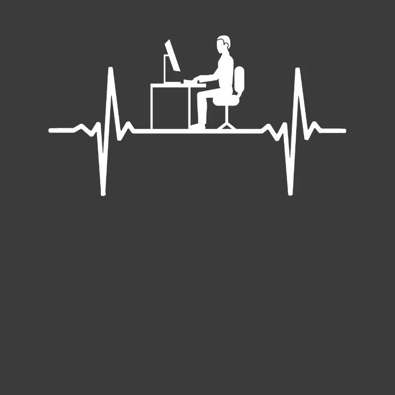 Ordinateur ECG battement cardiaque programmeur PC nerd pouls