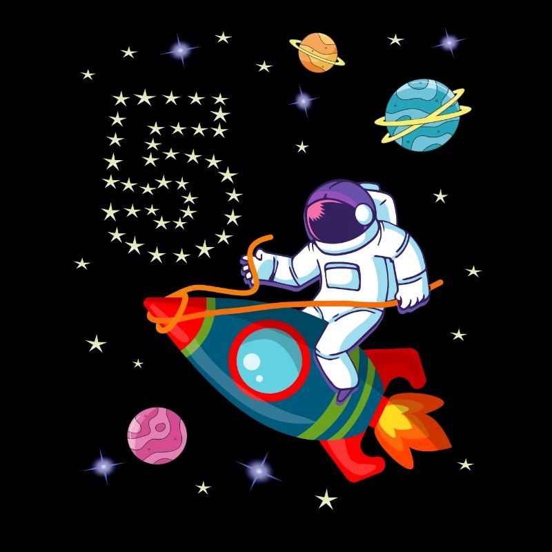 5ème anniversaire fusée astronaute 5 ans de l’espace