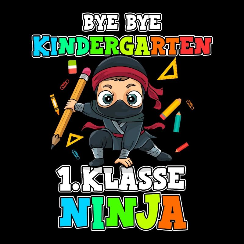 Einschulung Schulkind Ninja 1. Klasse Schulanfang