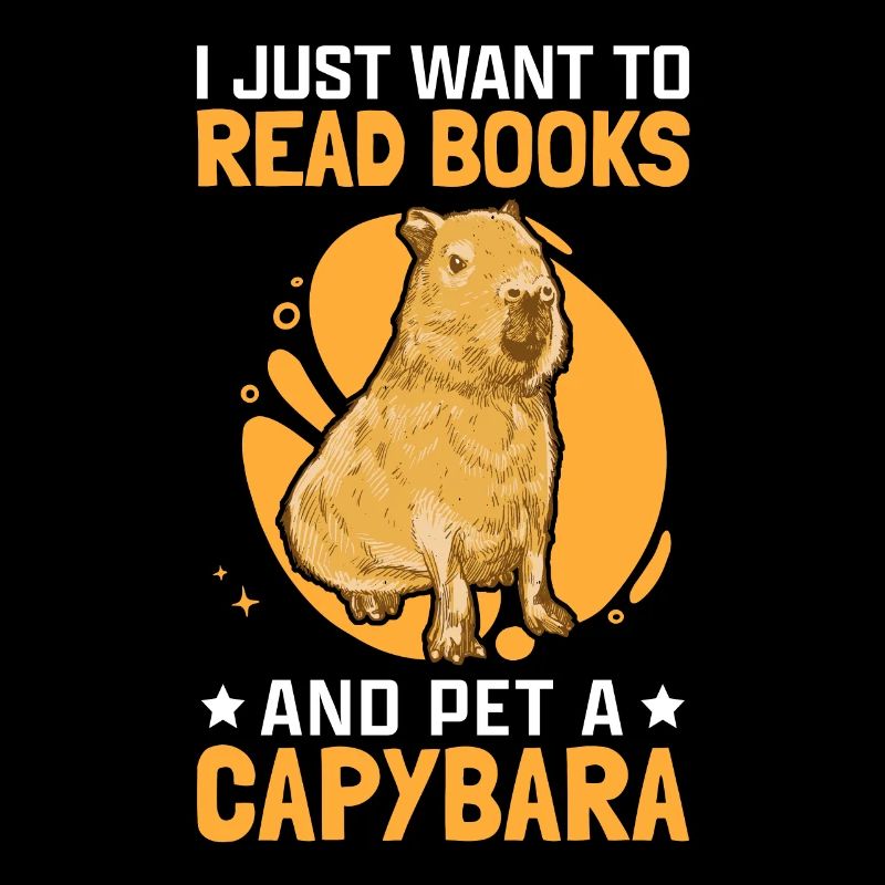Pet capybaras and read books Capybara