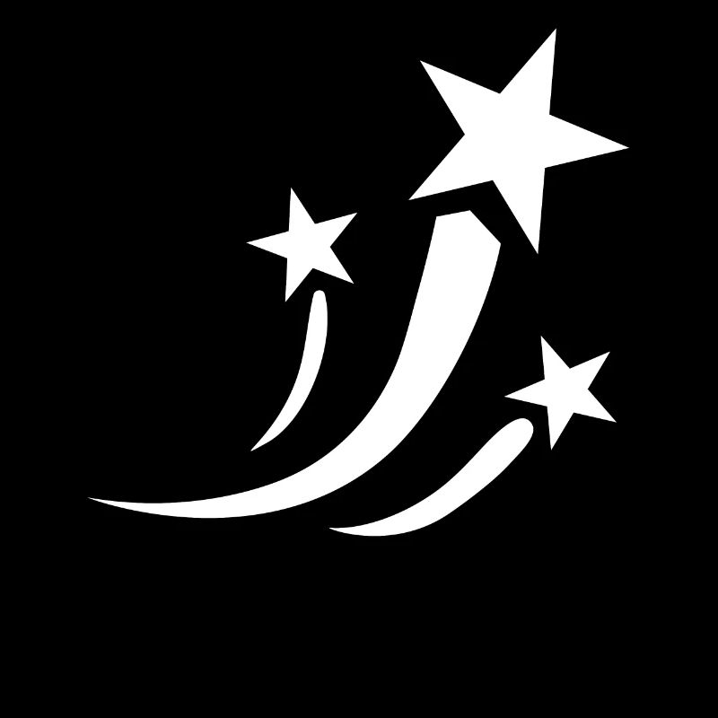 White shooting stars