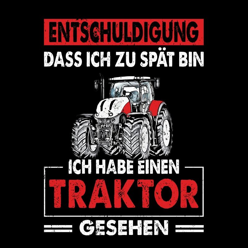 Traktor Motiv mit lustigem Spruch Herren Geschenk