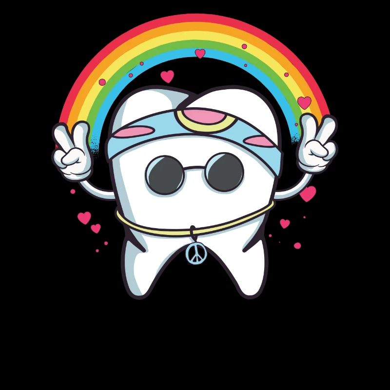 Cute Hippie Tooth Dentist Gift