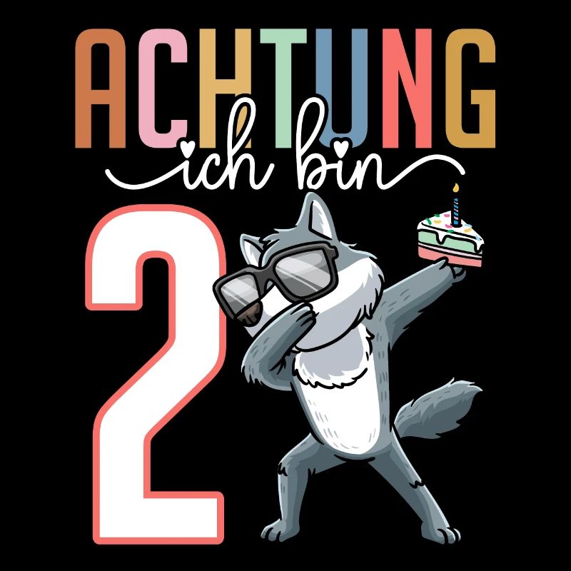 2. Geburtstag Mädchen 2 Jahre Wolf