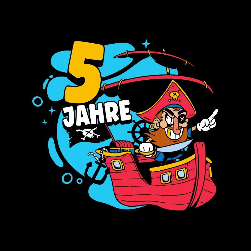 5 Jahre Pirat 5 Geburtstag Junge